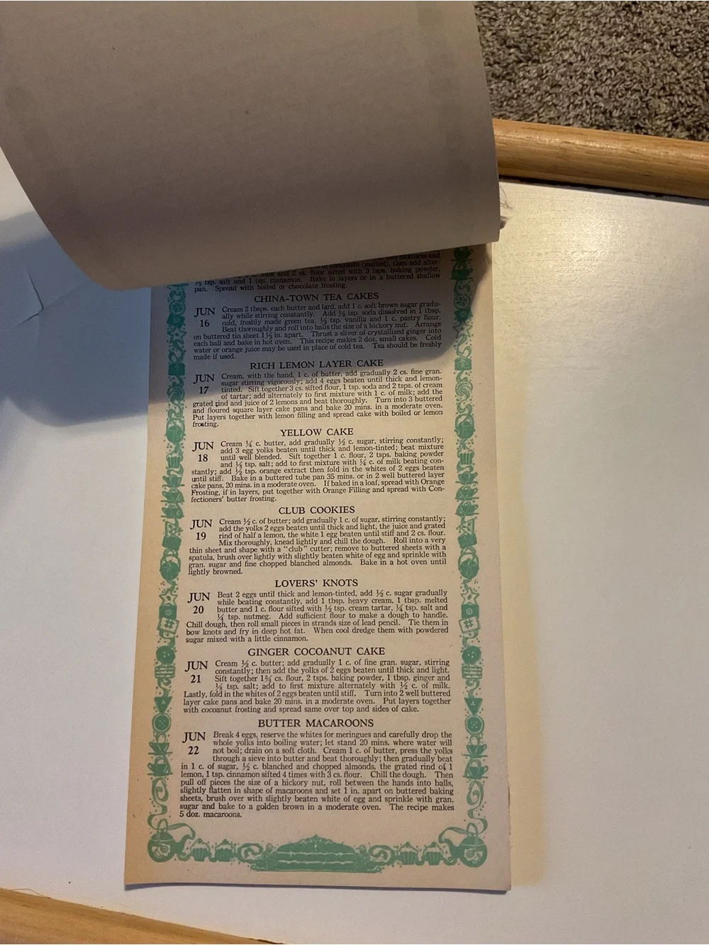 The Calendar of Cakes Fillings and Frostings - 1925 Great Condition for its age